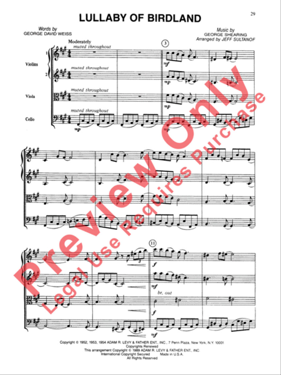 Jazz Classics String Quartet scores gallery preview page 30