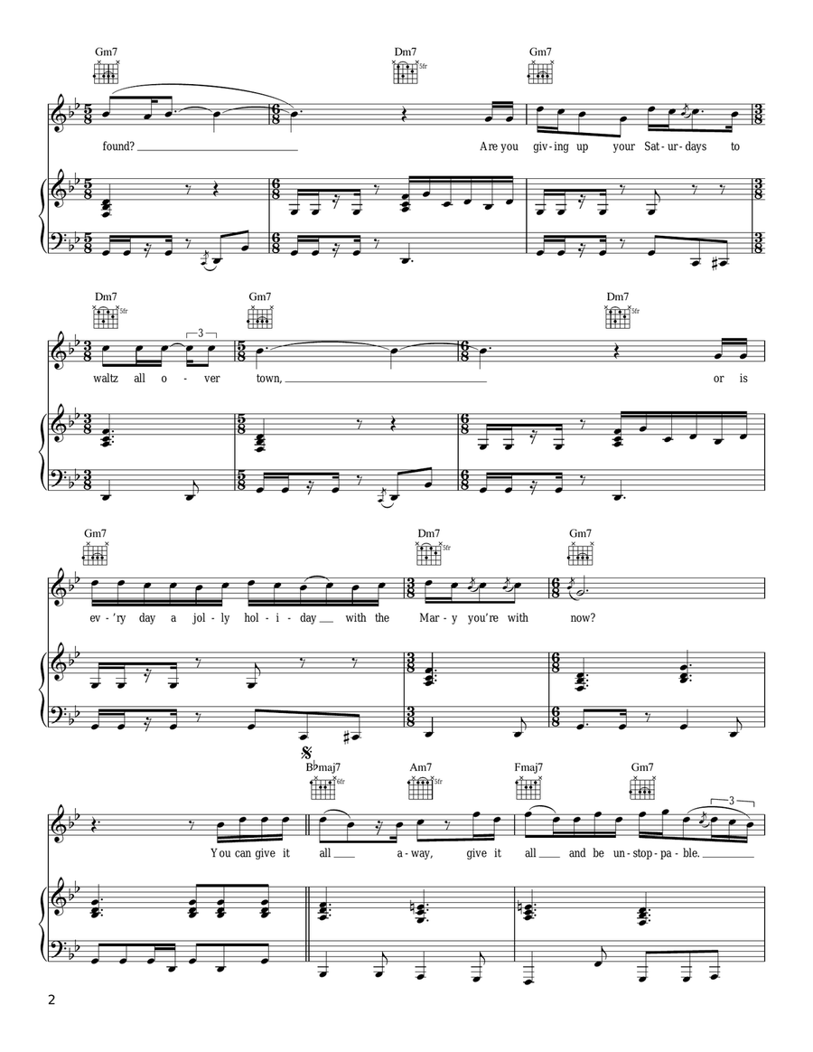 5/6 Piano, Vocal, Guitar scores gallery preview page 2
