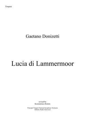 Book cover for Gaetano Donizetti "Lucia di Lammermoor" Timpani part