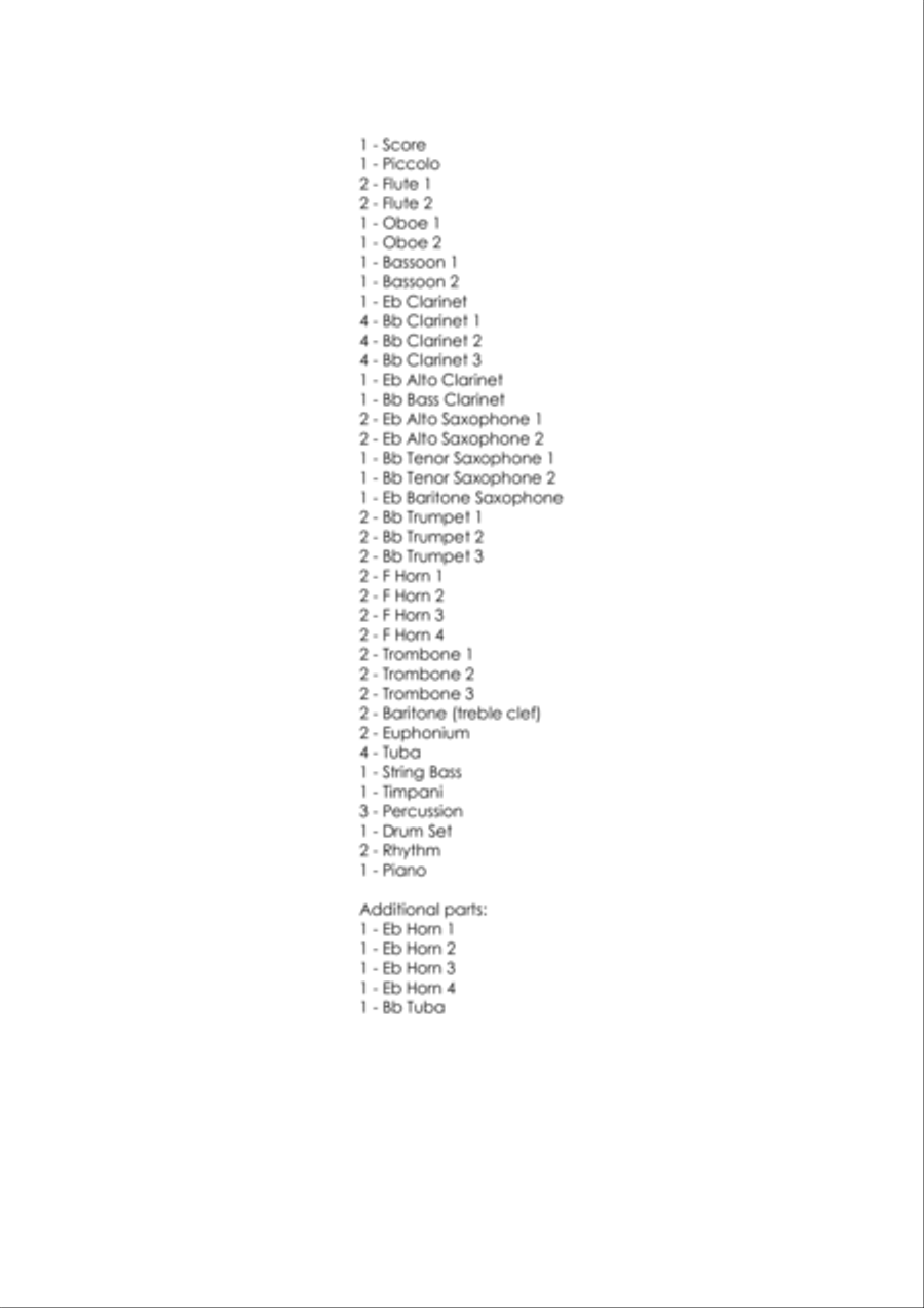 Rosanna Concert Band scores gallery preview page 2