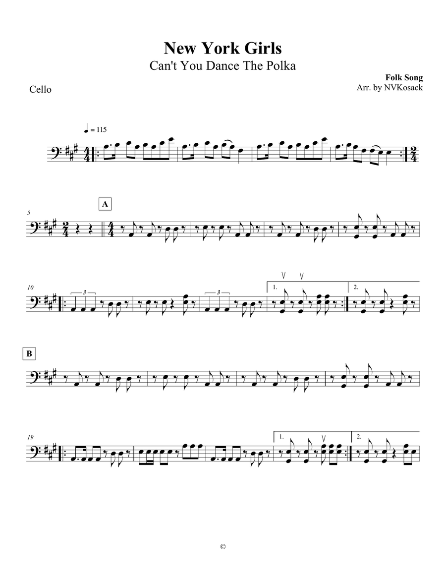 New York Girls (Can't You Dance The Polka) String Duet scores gallery preview page 3