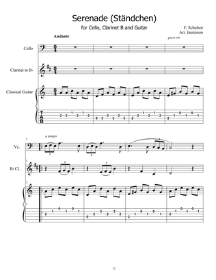 Serenade - Ständchen - ( Cello and Clarinet B)