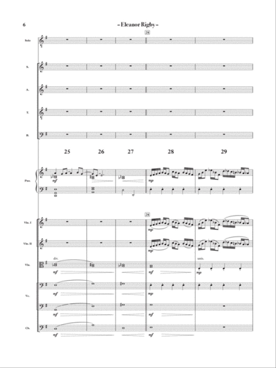 Eleanor Rigby String Orchestra scores gallery preview page 6