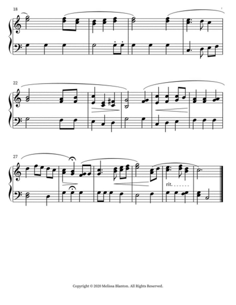 2 Simplified Patriotic Hymns for Piano