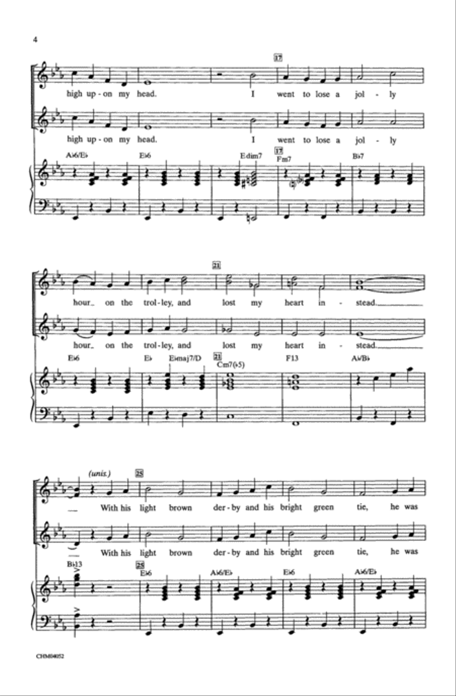 The Trolley Song Women's Choir scores gallery preview page 3