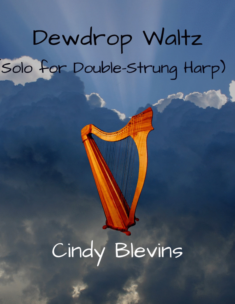 Dewdrop Waltz, original solo for Double-Strung Harp Harp scores gallery preview page 1