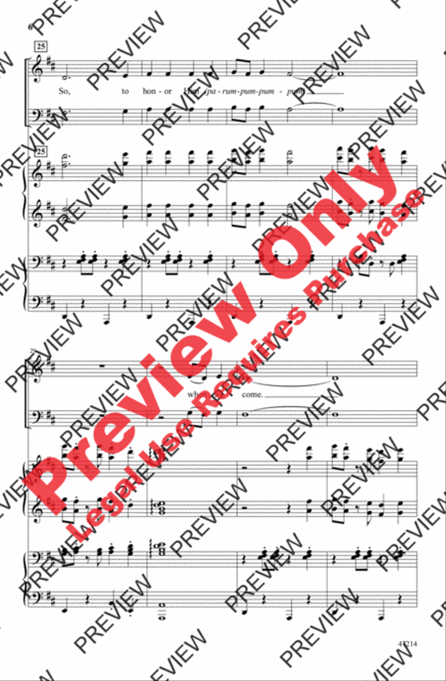 The Little Drummer Boy 3-Part scores gallery preview page 5