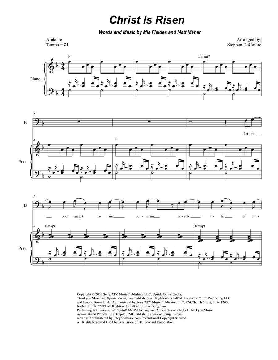 Christ Is Risen TB scores gallery preview page 1
