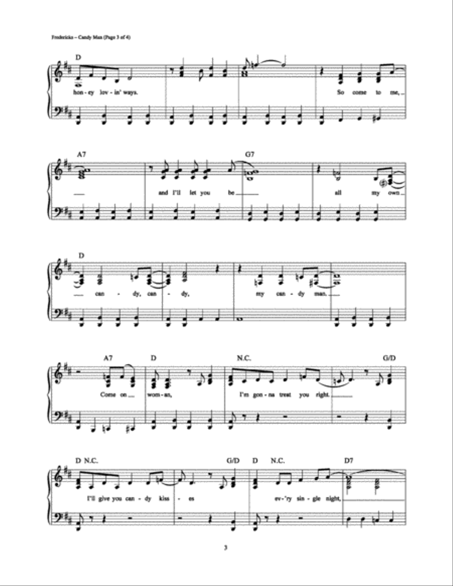 Candy Man Piano, Vocal, Guitar scores gallery preview page 3