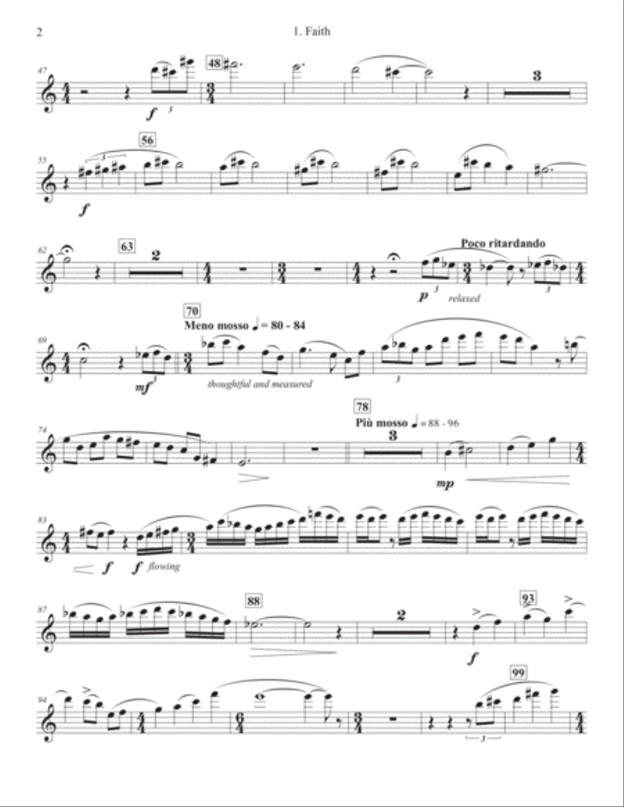 Three Promises - solo and keyboard Small Ensemble scores gallery preview page 6