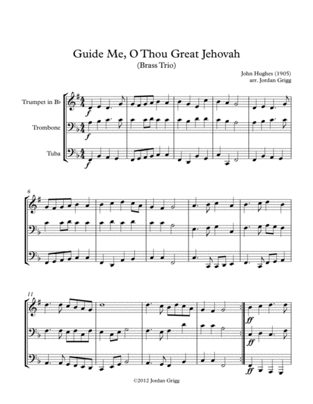Guide Me, O Thou Great Jehovah (Brass Trio) image number null