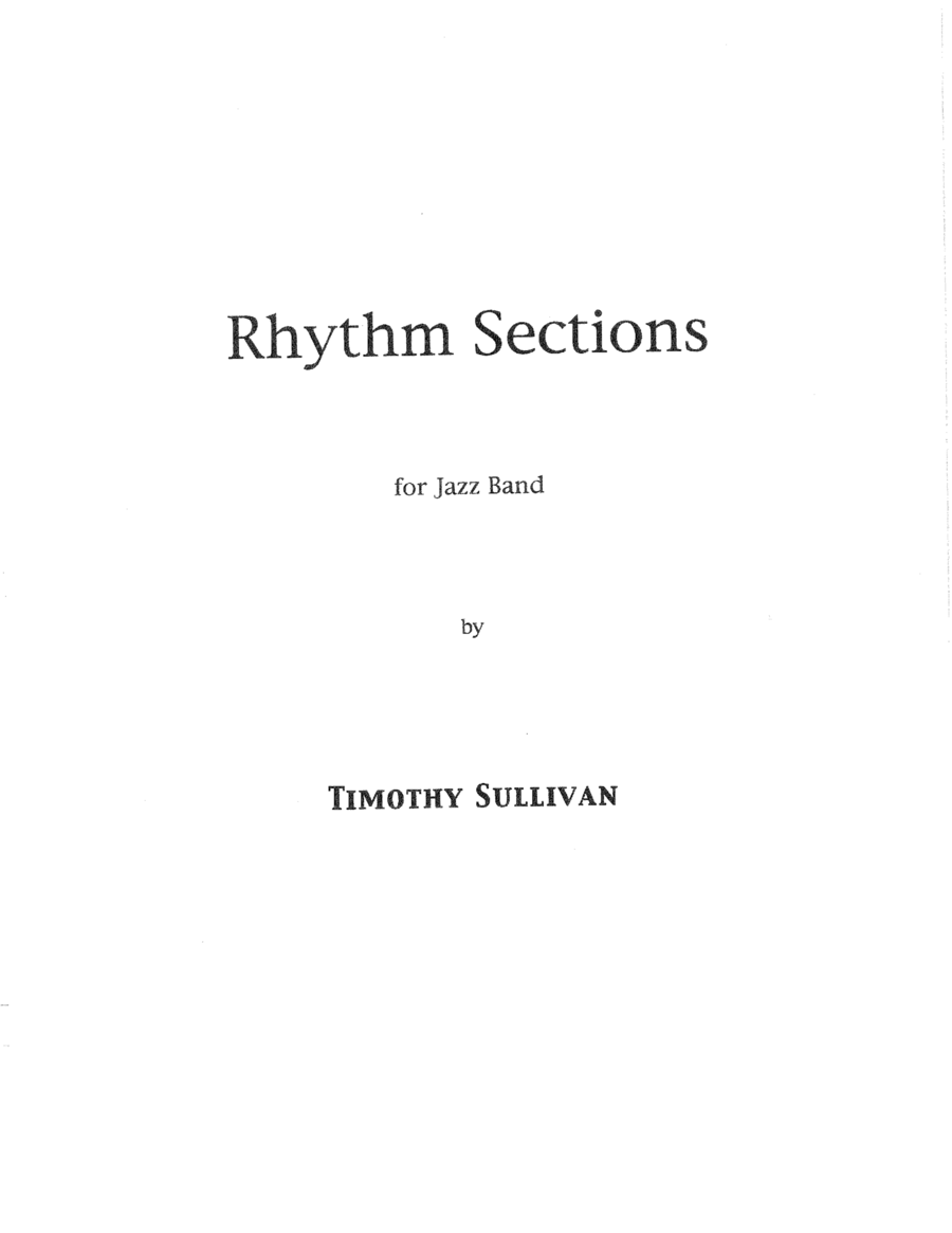 Rhythm Sections - Score Only image number null