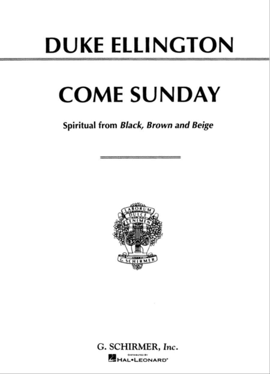 Come Sunday (from Black, Brown and Beige) Voice scores gallery preview page 1