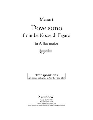 Mozart: Dove sono (transposed to A flat Major)