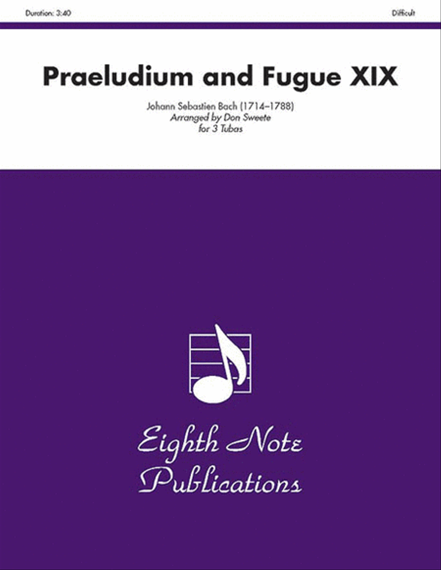 Praeludium and Fugue XIX Brass Trio scores gallery preview page 1