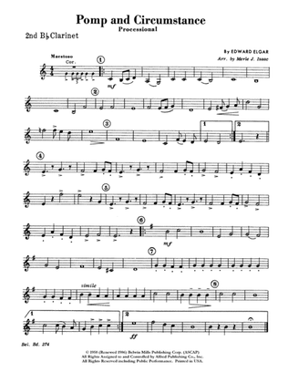 Book cover for Pomp and Circumstance, Op. 39, No. 1 (Processional): 2nd B-flat Clarinet