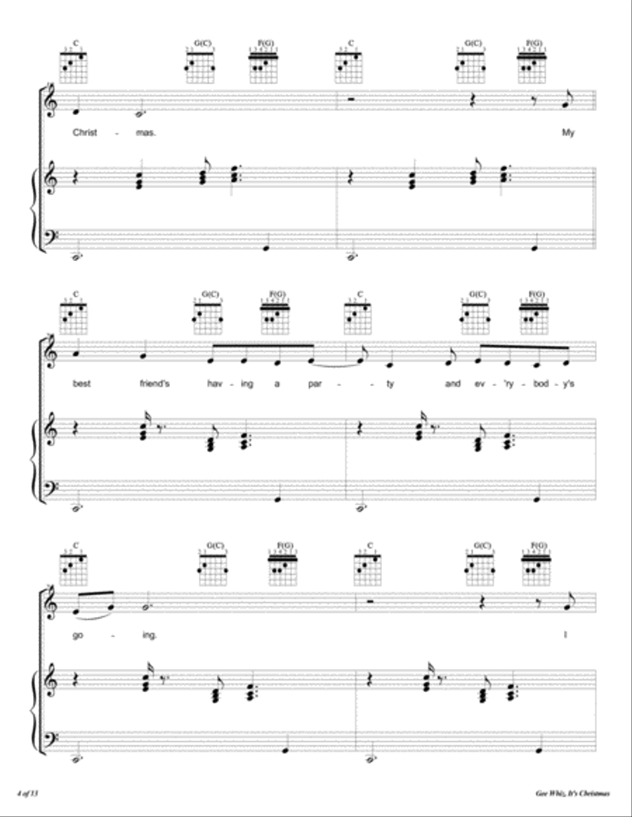 Gee Whiz, It's Christmas Gee Whiz, It's Christmas Voice scores gallery preview page 5