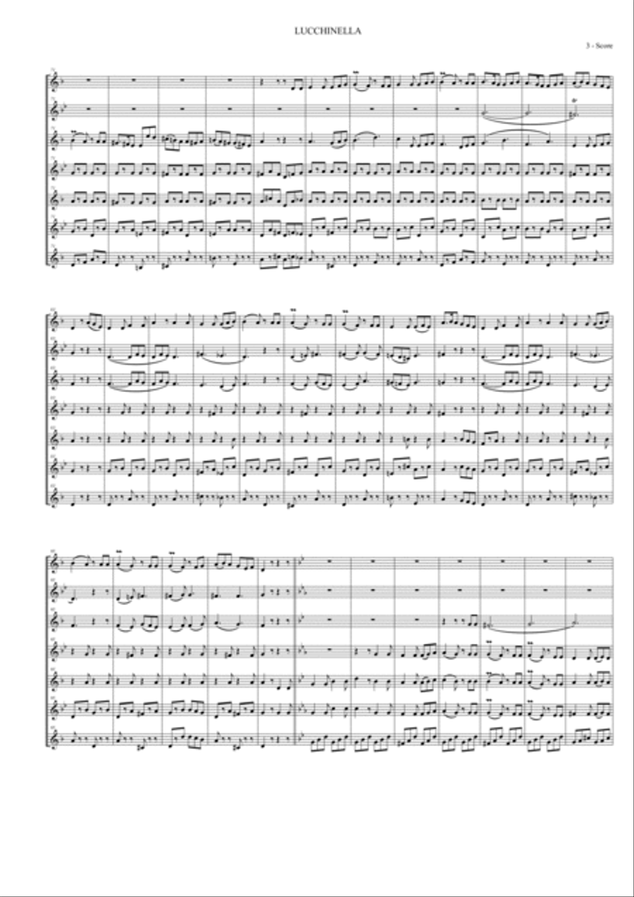 Lucchinella - Tarantella per settimino di ocarine Small Ensemble scores gallery preview page 6