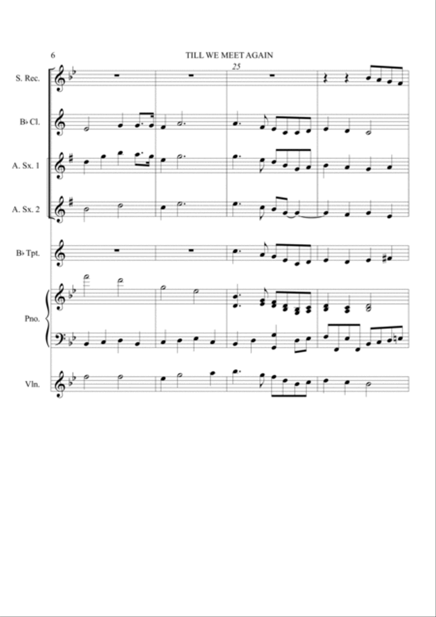 Till We Meet Again Chamber Music scores gallery preview page 6