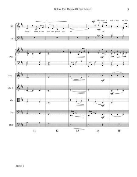 Before the Throne of God Above - String Orchestra Score and Parts