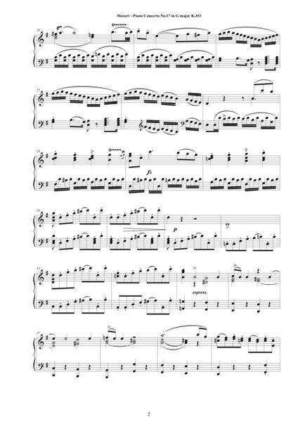 Mozart - Piano Concerto No.17 in G major K.453 - Piano Version image number null
