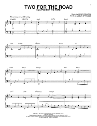 Book cover for Two For The Road [Jazz version] (arr. Brent Edstrom)