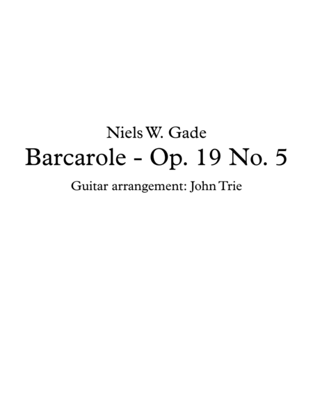 Barcarole - Op. 19 No. 5 image number null