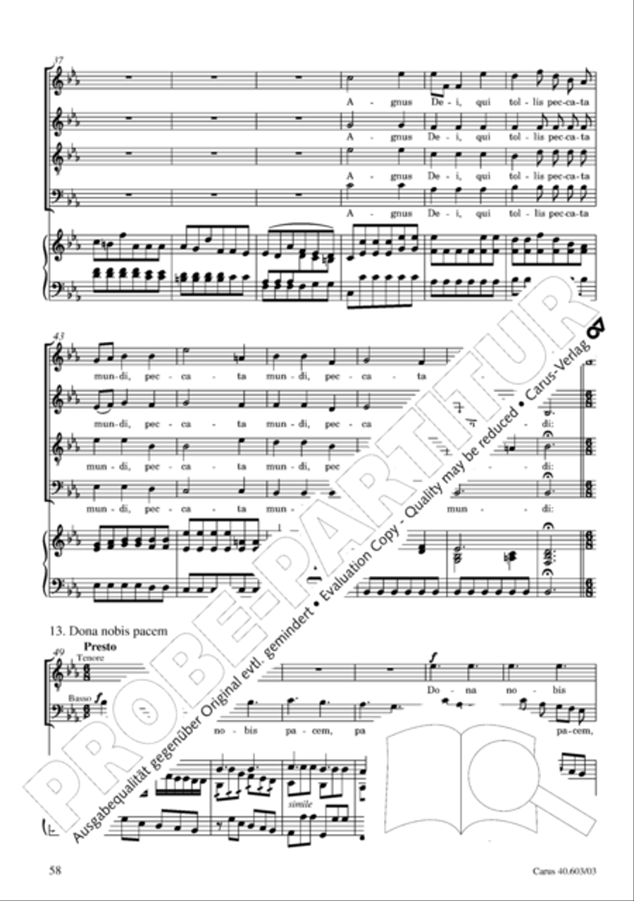 Grosse Orgelsolomesse in Es 4-Part scores gallery preview page 59