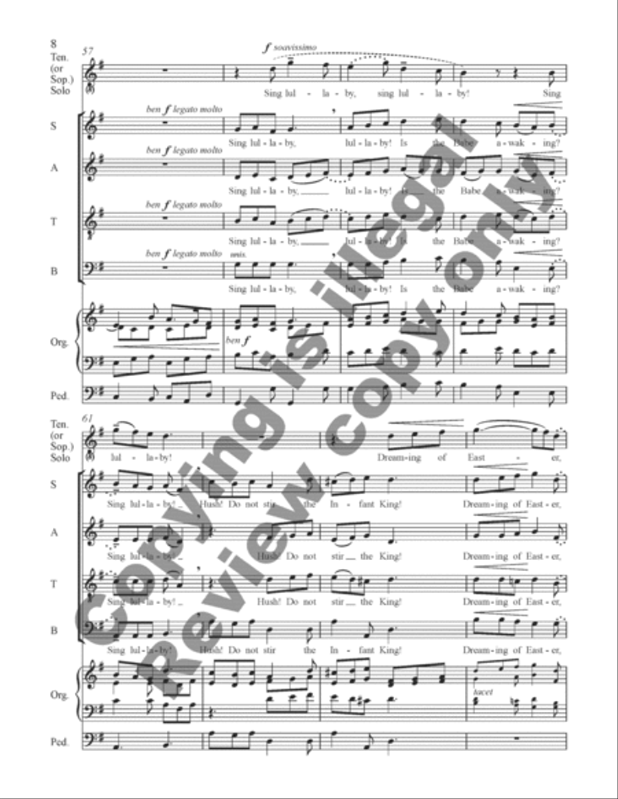 Sing Lullaby 4-Part scores gallery preview page 20