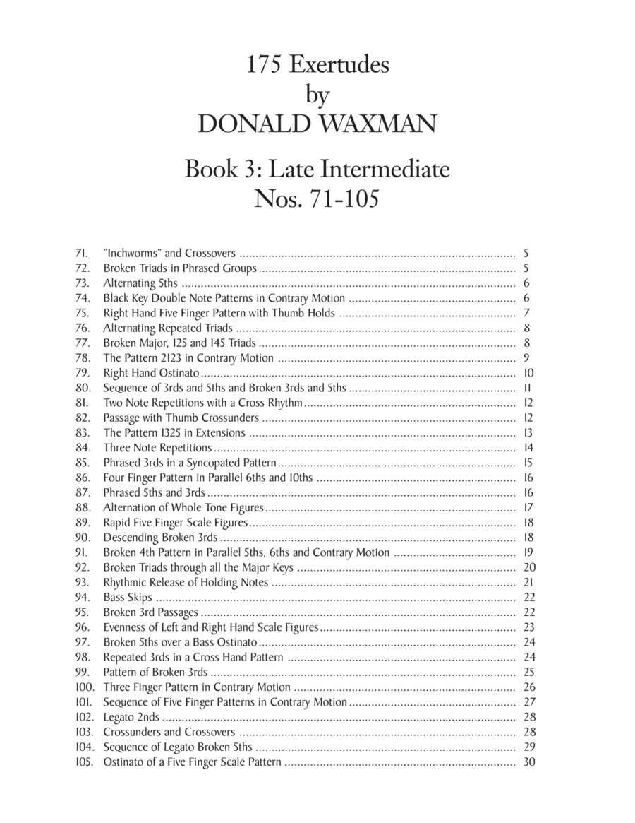 175 Exertudes, Book 3: Late Intermediate Piano Solo scores gallery preview page 1