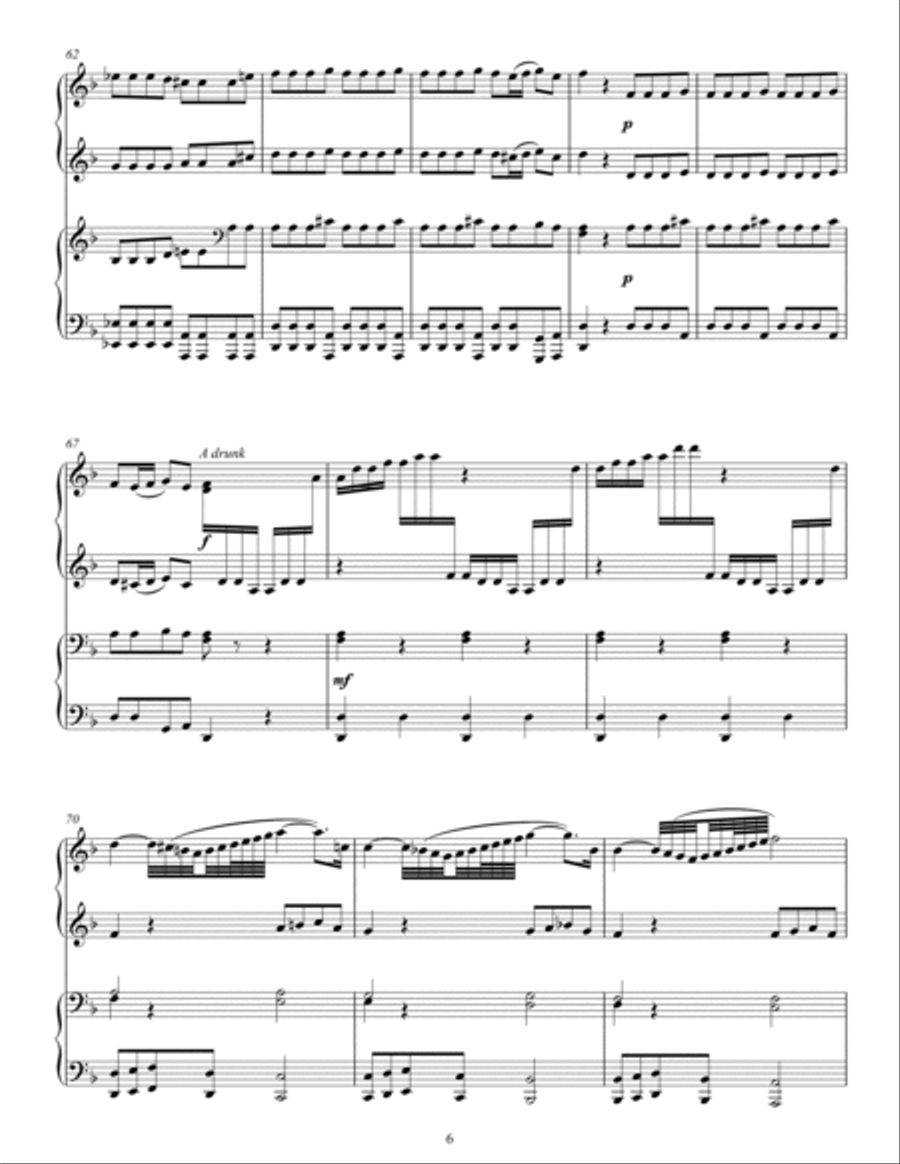 Vivaldi - The Four Seasons (complete) piano duet 1 Piano, 4-Hands scores gallery preview page 6