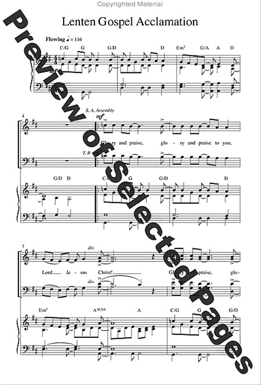 Mass from Age to Age - Choral / Accompaniment edition 4-Part scores gallery preview page 10