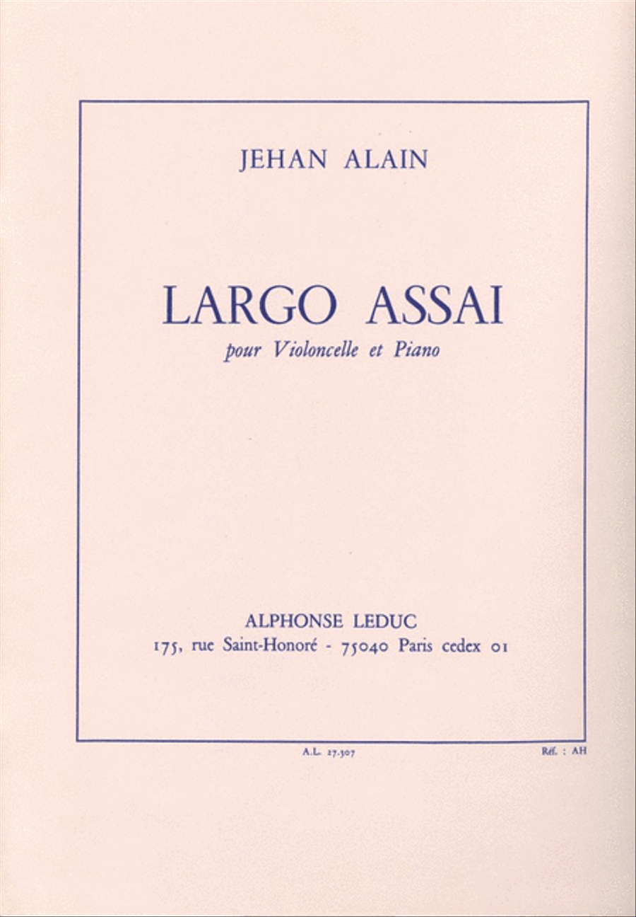 Largo Assai (cello & Piano) Piano Accompaniment scores gallery preview page 1