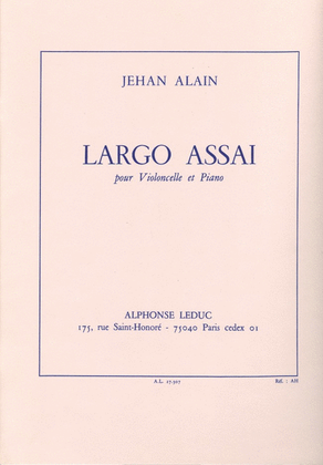 Book cover for Largo Assai (cello & Piano)