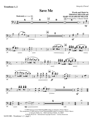 Save Me - Trombone 1 & 2