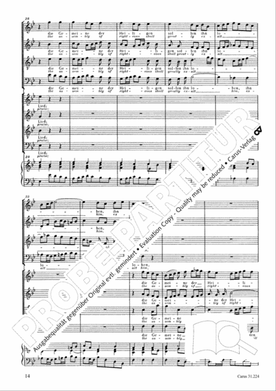 The Complete Motets (Samtliche Motetten) Choir scores gallery preview page 15