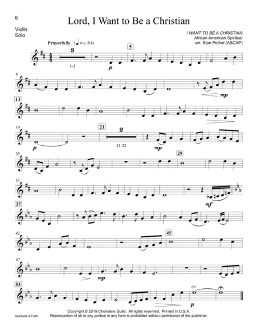 Spirituals of Faith - Violin(s) Violin scores gallery preview page 6