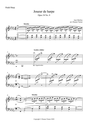 Joueur de harpe Opus 34 No. 8 (Pedal harp)