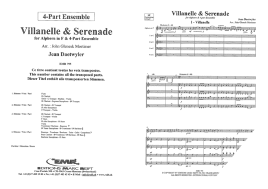 Villanelle & Serenade Villanelle & Serenade Concert Band scores gallery preview page 2