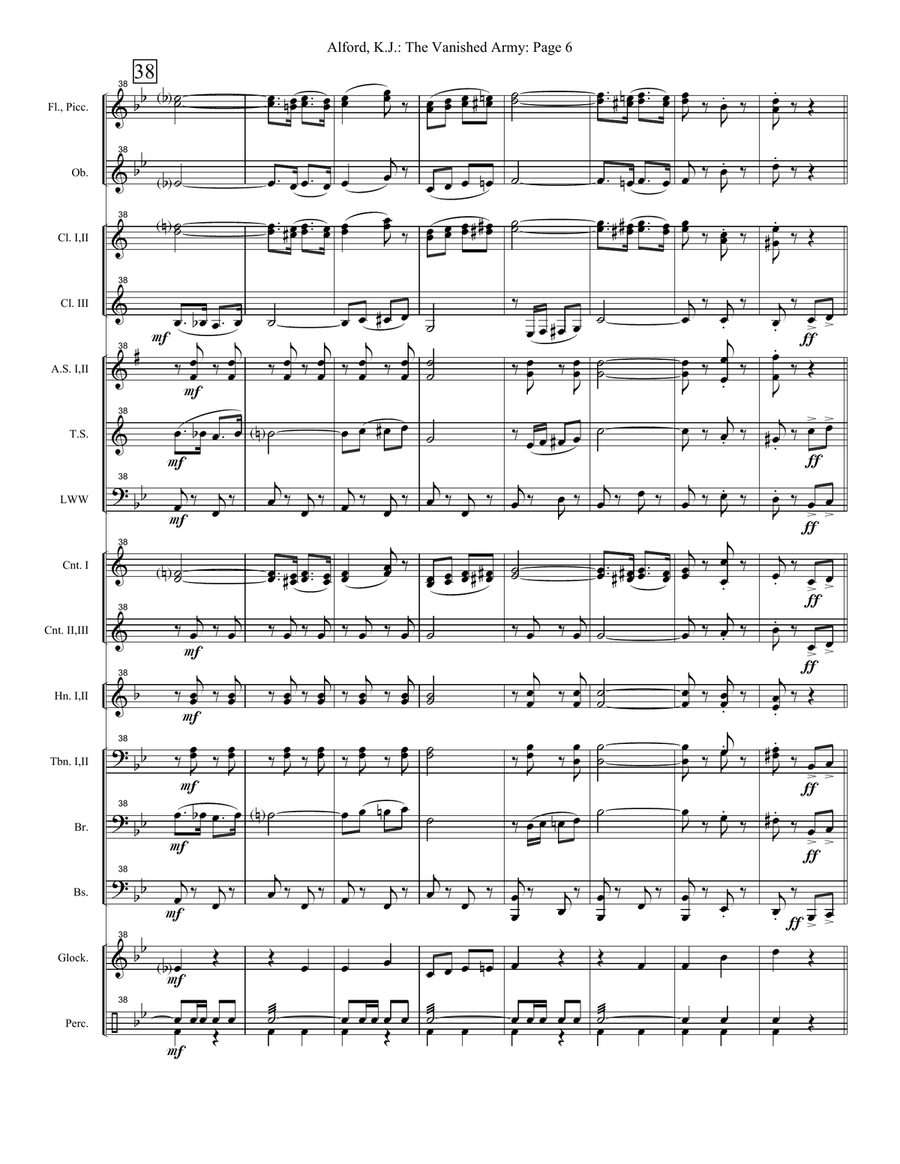 The Vanished Army Concert Band scores gallery preview page 6