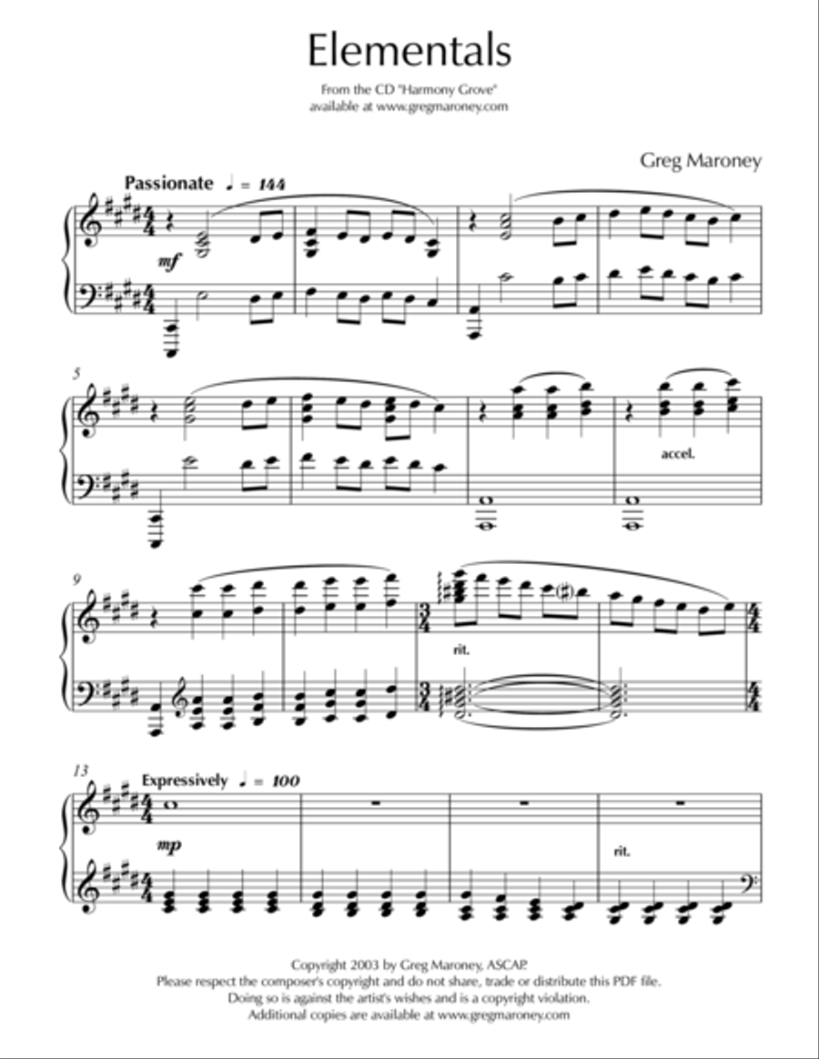 Elementals Piano Method scores gallery preview page 1