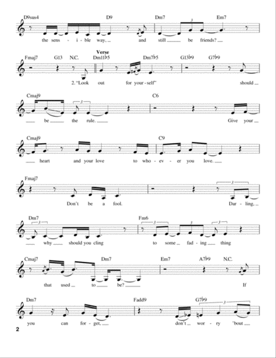 Don't Worry 'Bout Me Don't Worry 'Bout Me Voice scores gallery preview page 2