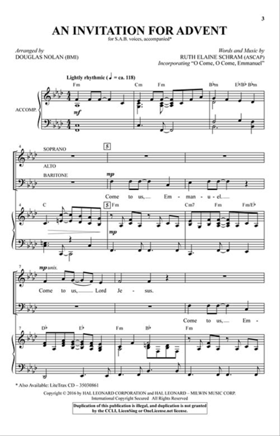 An Invitation for Advent 3-Part scores gallery preview page 2