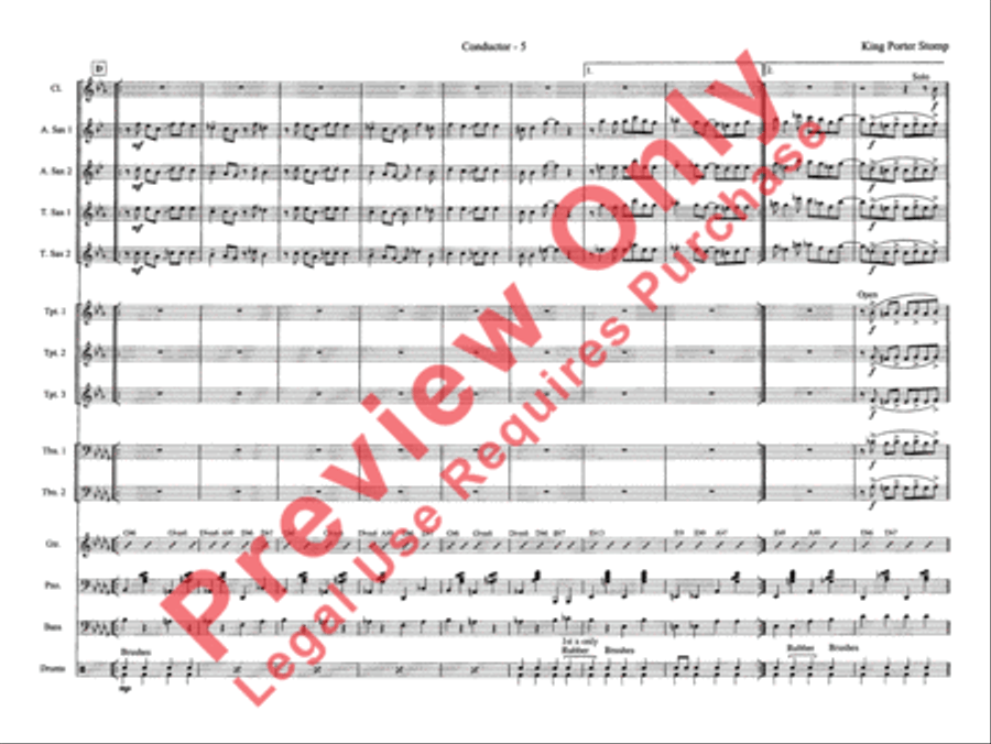 King Porter Stomp King Porter Stomp Jazz Ensemble scores gallery preview page 13