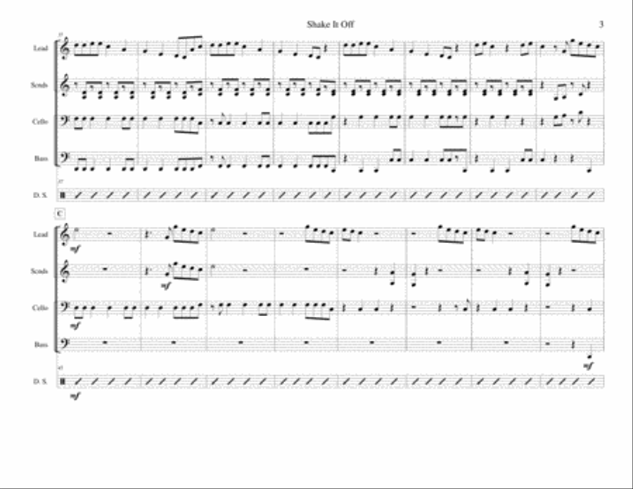 Shake It Off Large Ensemble scores gallery preview page 3