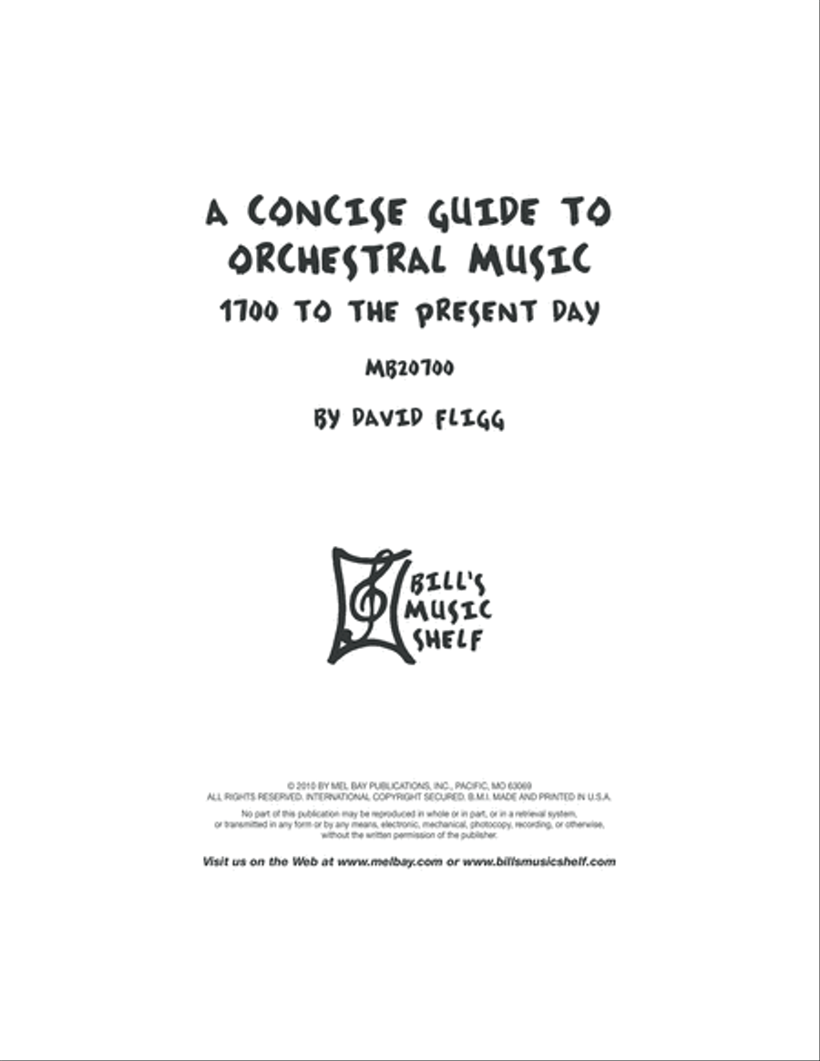 A Concise Guide to Orchestral Music 1700 to the Present Day
