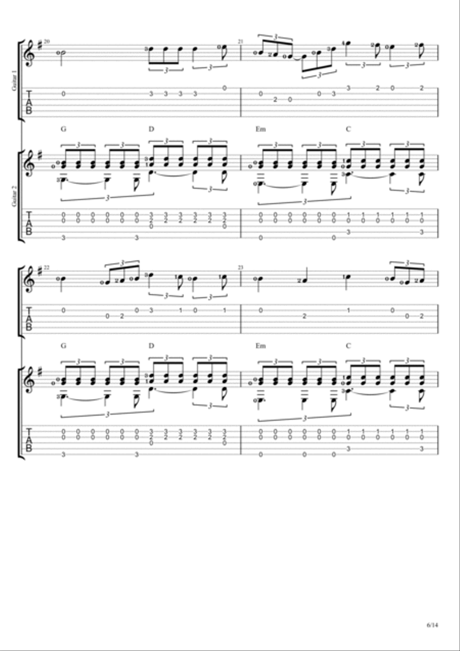 Perfect Perfect Electric Guitar scores gallery preview page 6