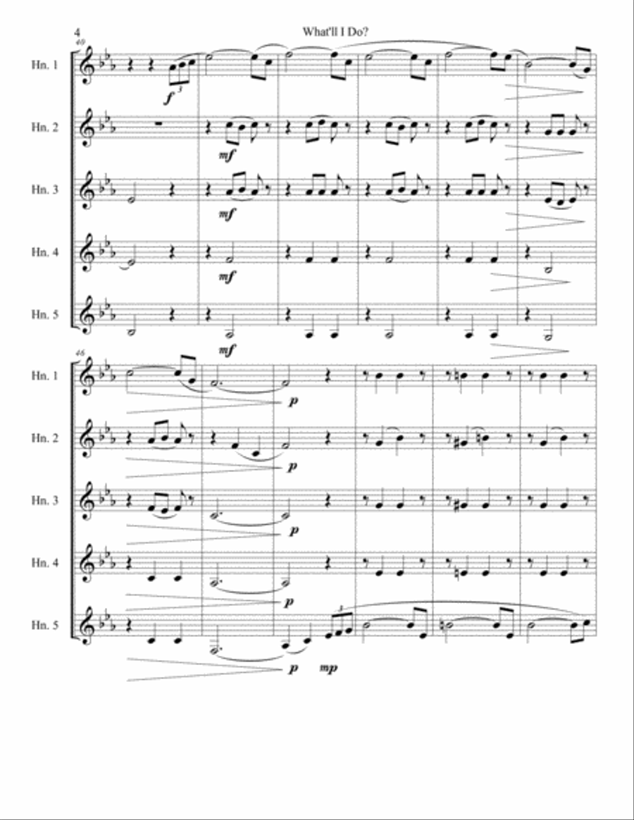 What'll I Do? Brass Ensemble scores gallery preview page 5