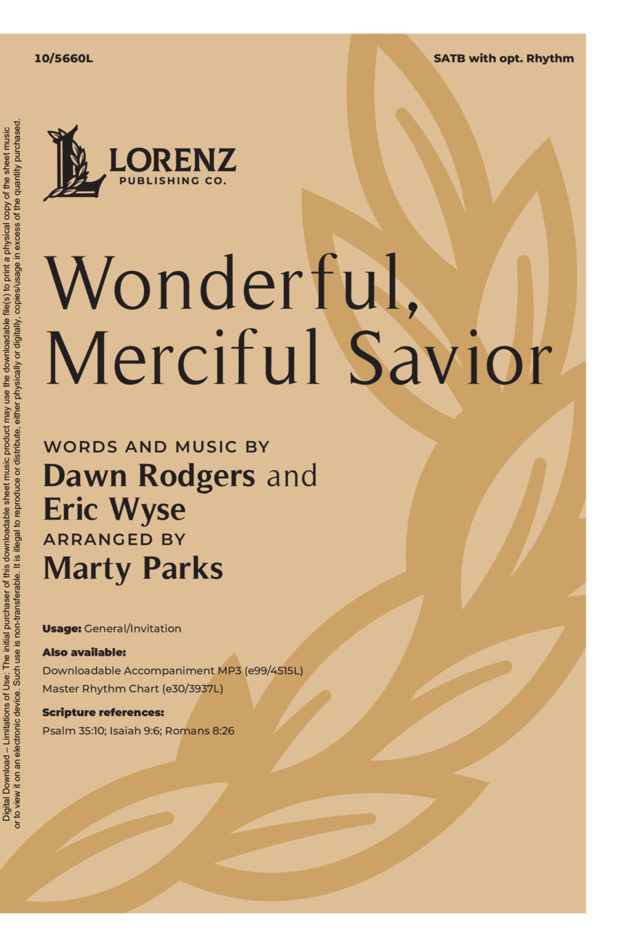 Wonderful, Merciful Savior 4-Part scores gallery preview page 1
