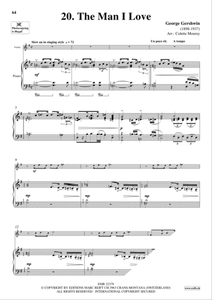 Gershwin 20 Greatest Hits Violin Solo scores gallery preview page 22